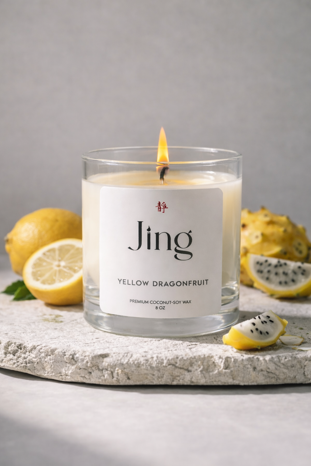 Yellow Dragonfruit Candle